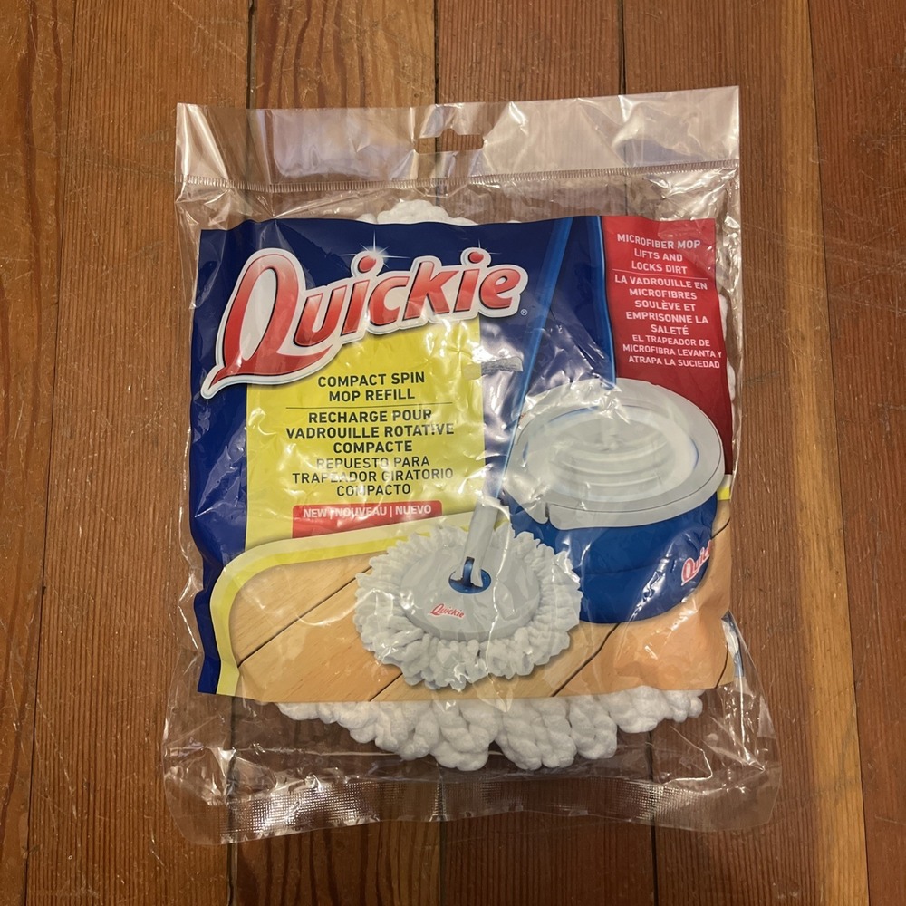 Quickie Water Compact‎ Spin Mop Refill Floor Cleaning System Microfiber